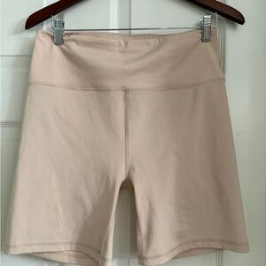 Reformation Cream Bike Shorts